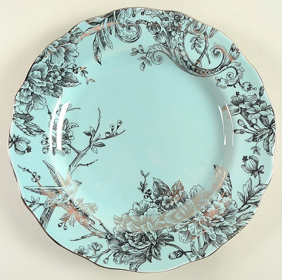 Adelaide Turquoise and Silver Dinner Plate by 222 Fifth (PTS)-1
