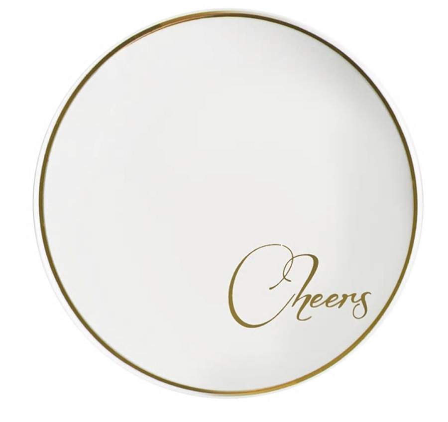 Sentiment Gold Salad/Dessert Plate by American Atelier-1