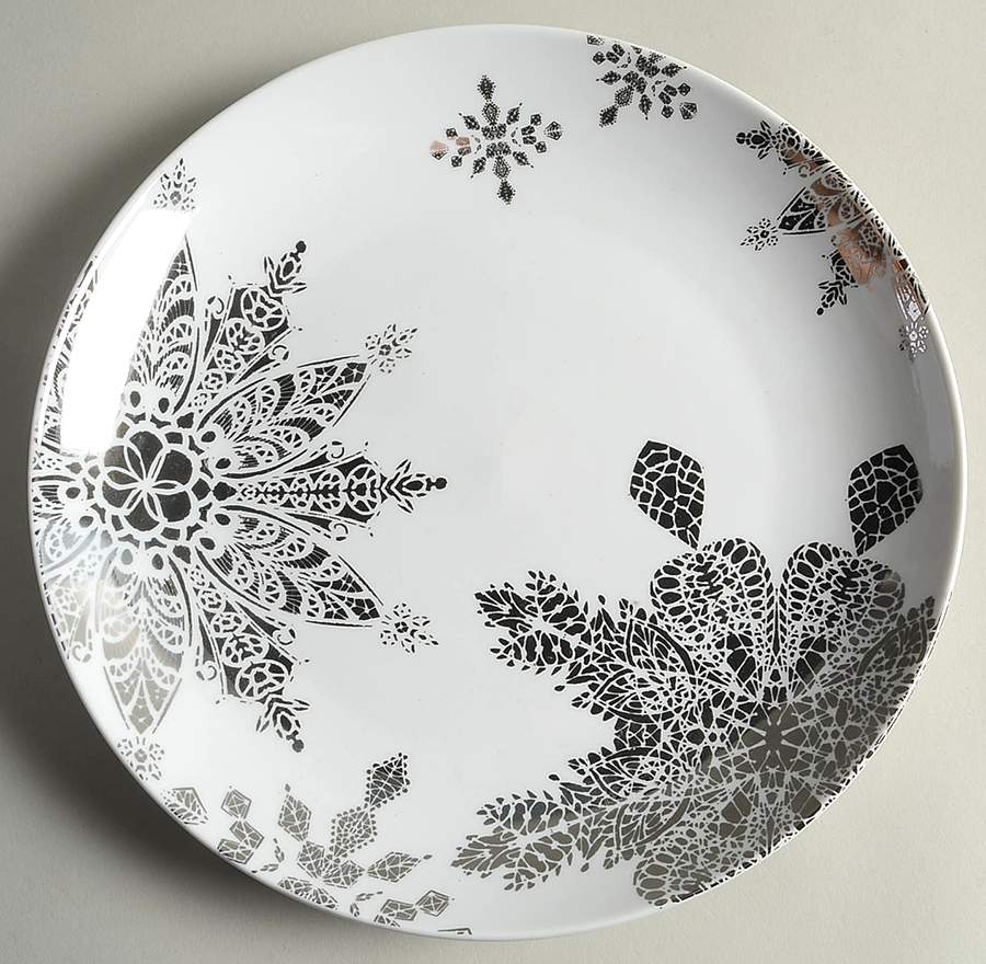 Lace Snowflake Dinner Plate by 222 Fifth (PTS)-1
