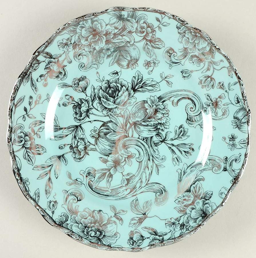 Hawthorne Turquoise (Silver Electroplate) Salad Plate by 222 Fifth (PTS)-1