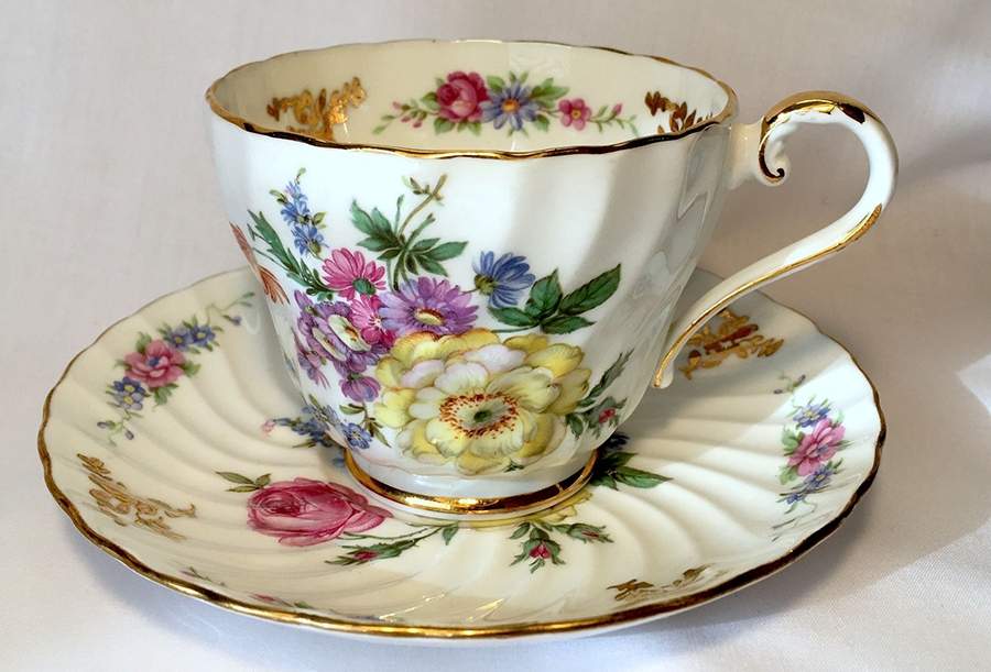 2299 Footed Cup & Saucer Set by John  Aynsley & Sons-1