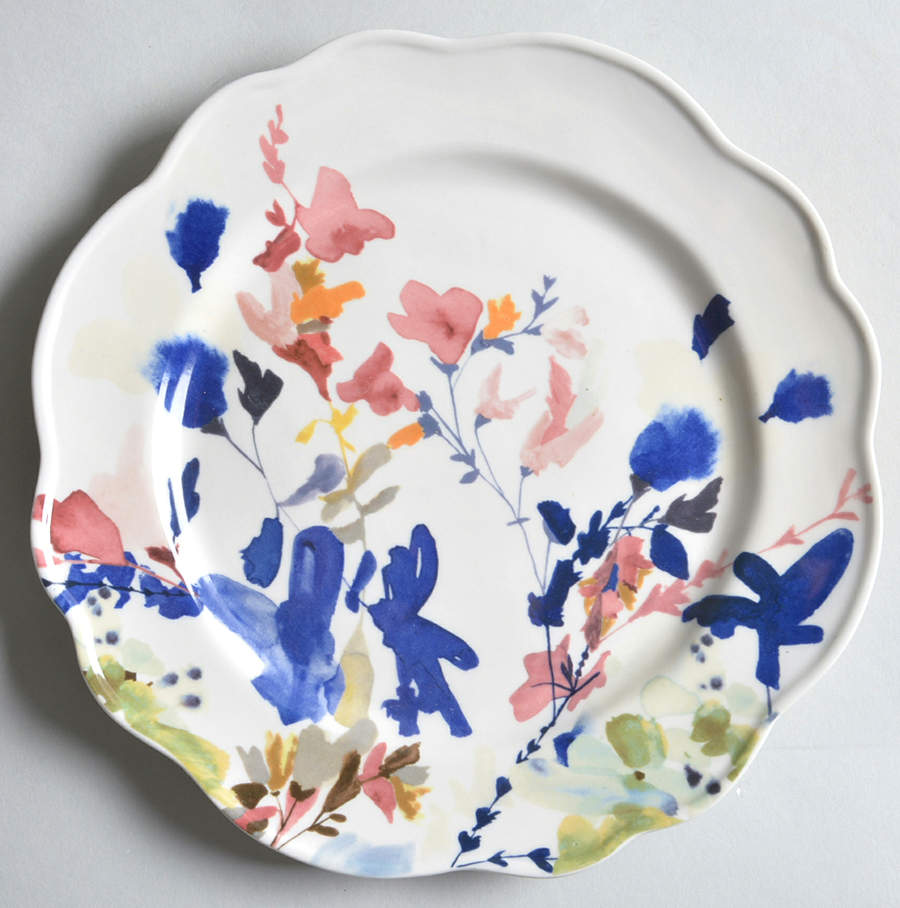 Wildflower Study Salad Plate by Anthropologie-1