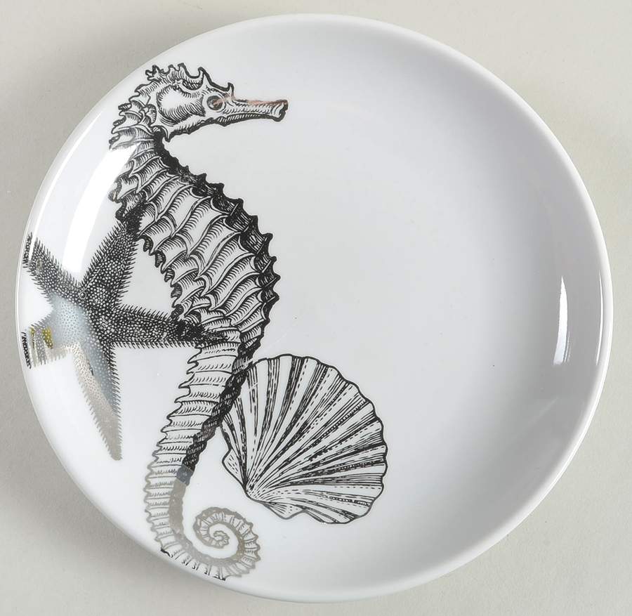 Coastal Life Electroplate Silver Salad Plate by 222 Fifth (PTS)-1
