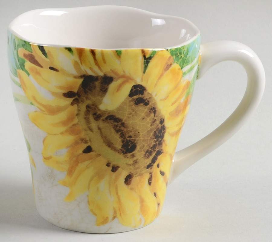 Sunflower Kiss Mug by 222 Fifth (PTS)-1