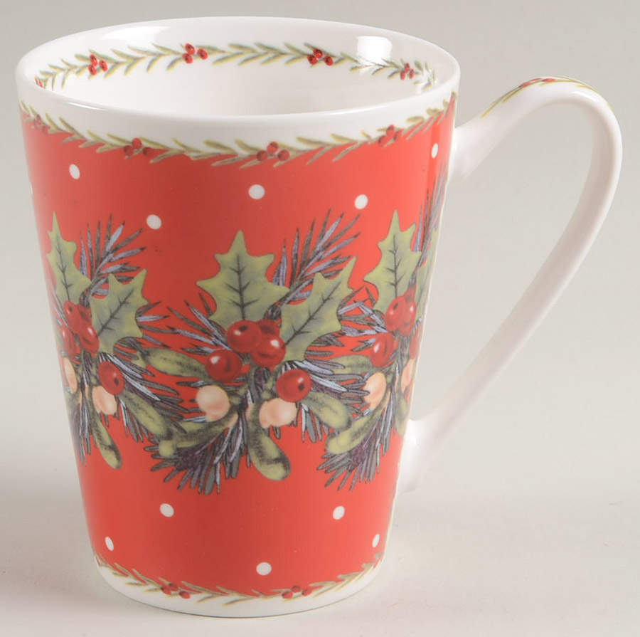 Mistletoe and Holly Mug by John  Aynsley & Sons-1
