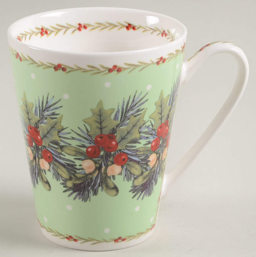 Mistletoe and Holly Mug by John  Aynsley & Sons-1
