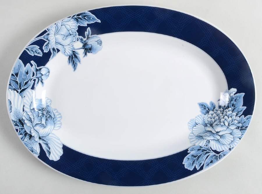 Alexandra 14" Oval Serving Platter by 222 Fifth (PTS)-1
