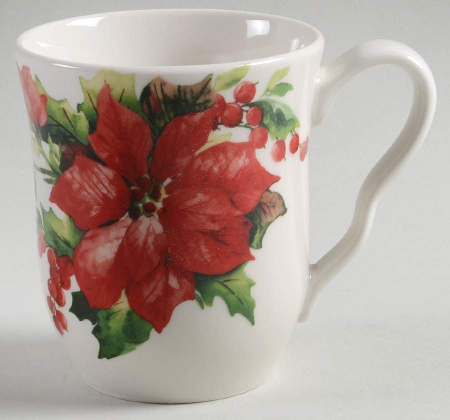 Winter Poinsettia Mug by 222 Fifth (PTS)-1