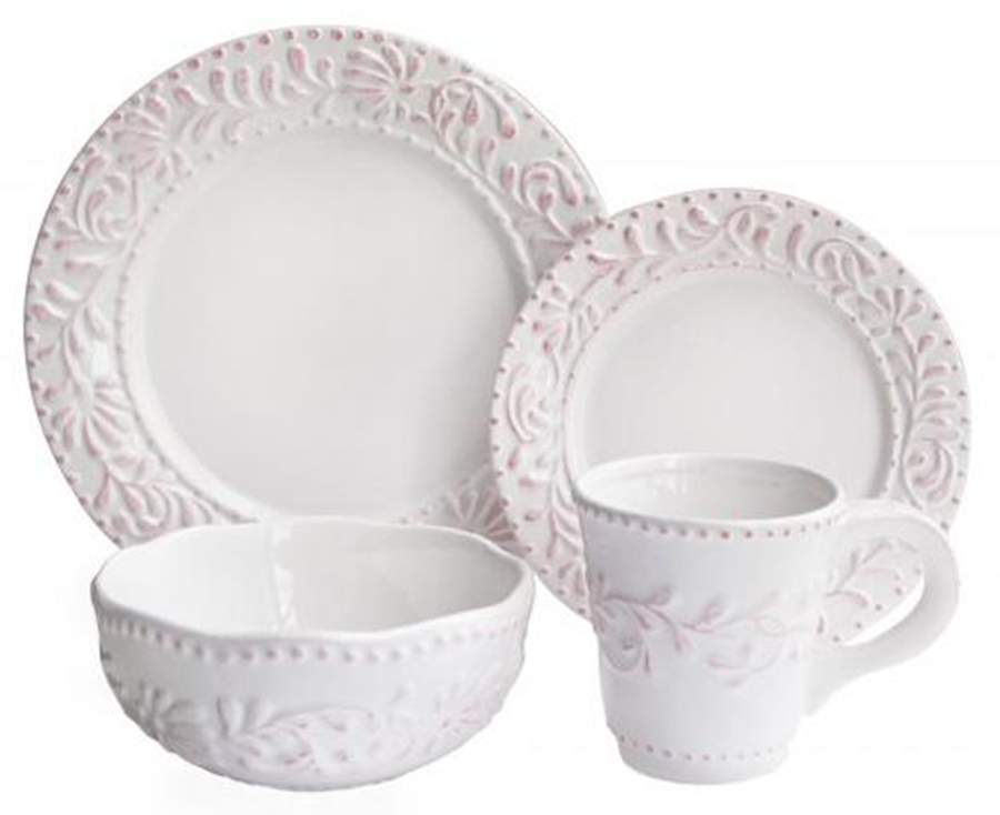 Bianca Leaf Pink Dinner Plate by American Atelier-1