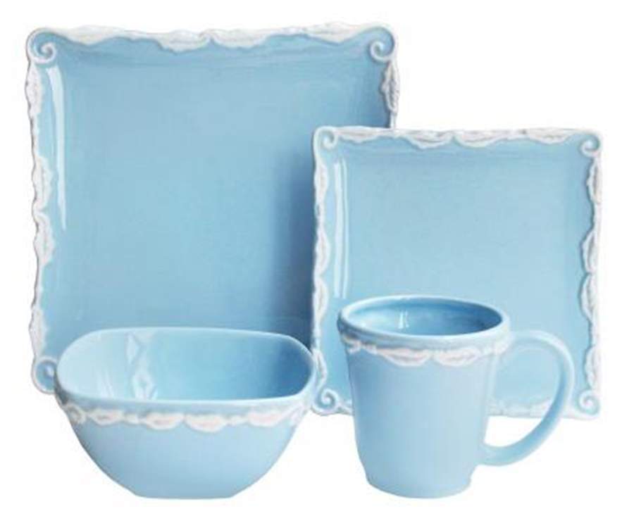 Bianca Wave Blue Dinner Plate by American Atelier-1