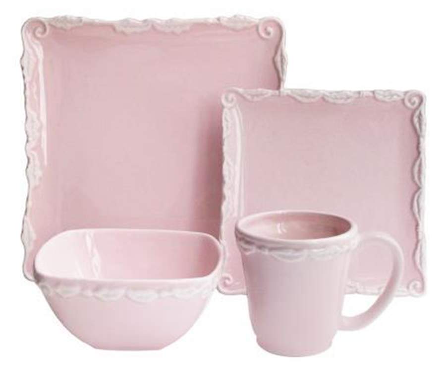 Bianca Wave Pink Dinner Plate by American Atelier-1