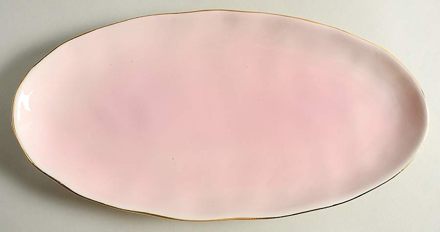 A7D8 Pink 15" Oval Serving Platter by Arlington Designs-1