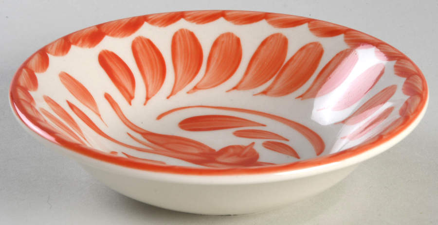 Puebla Coral Fruit/Dessert (Sauce) Bowl by Anfora (Mexico)-1