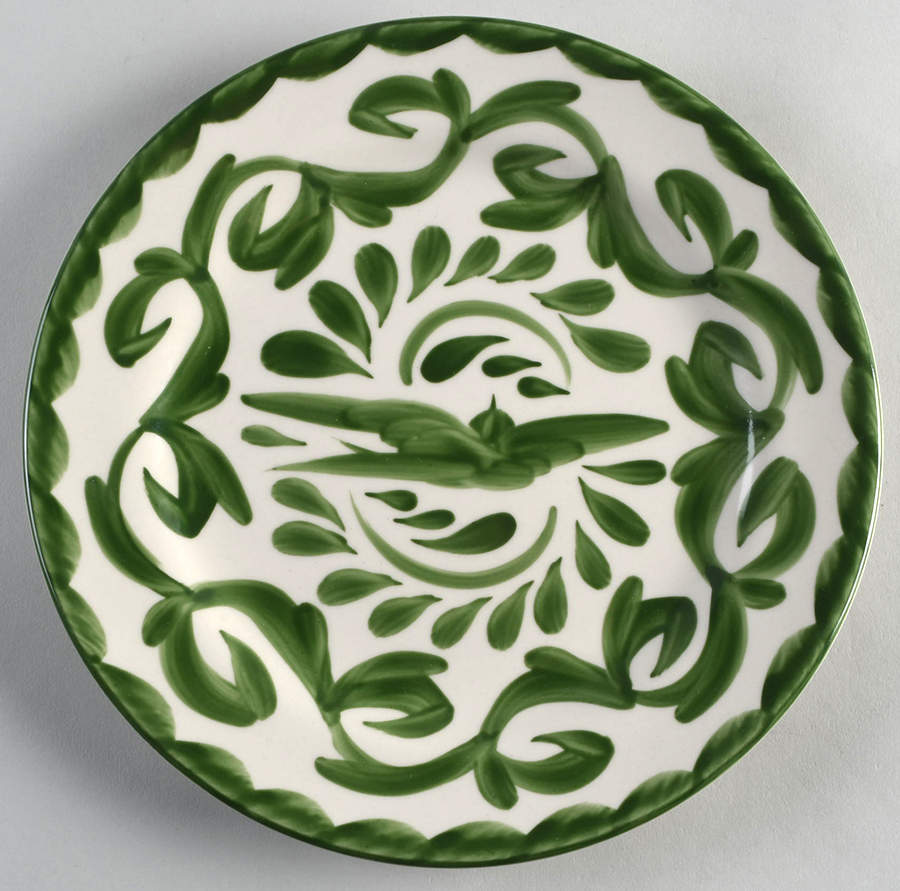 Puebla Palm Leaf Luncheon Plate by Anfora (Mexico)-1