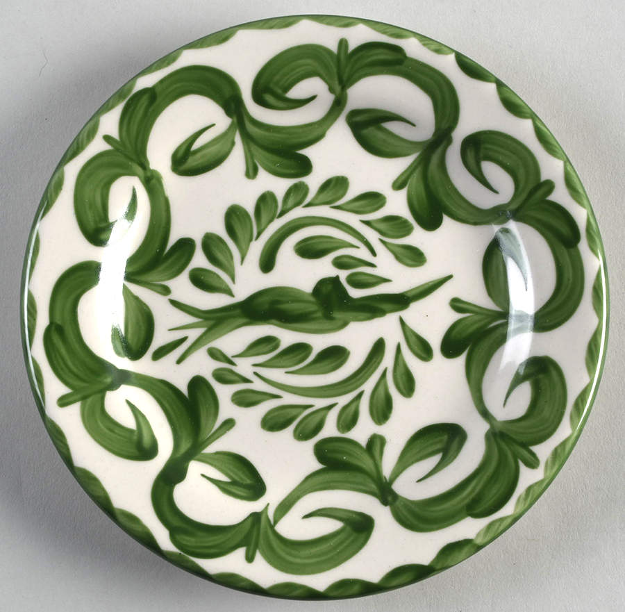 Puebla Palm Leaf Bread & Butter Plate by Anfora (Mexico)-1