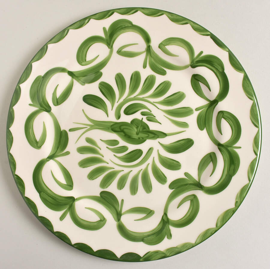 Puebla Palm Leaf Service Plate (Charger) by Anfora (Mexico)-1