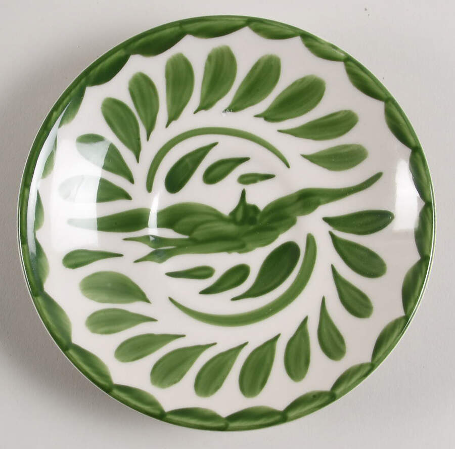 Puebla Palm Leaf Saucer by Anfora (Mexico)-1