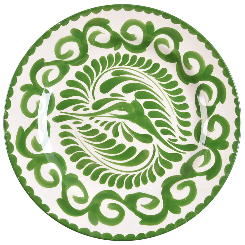 Puebla Palm Leaf Dinner Plate by Anfora (Mexico)-1