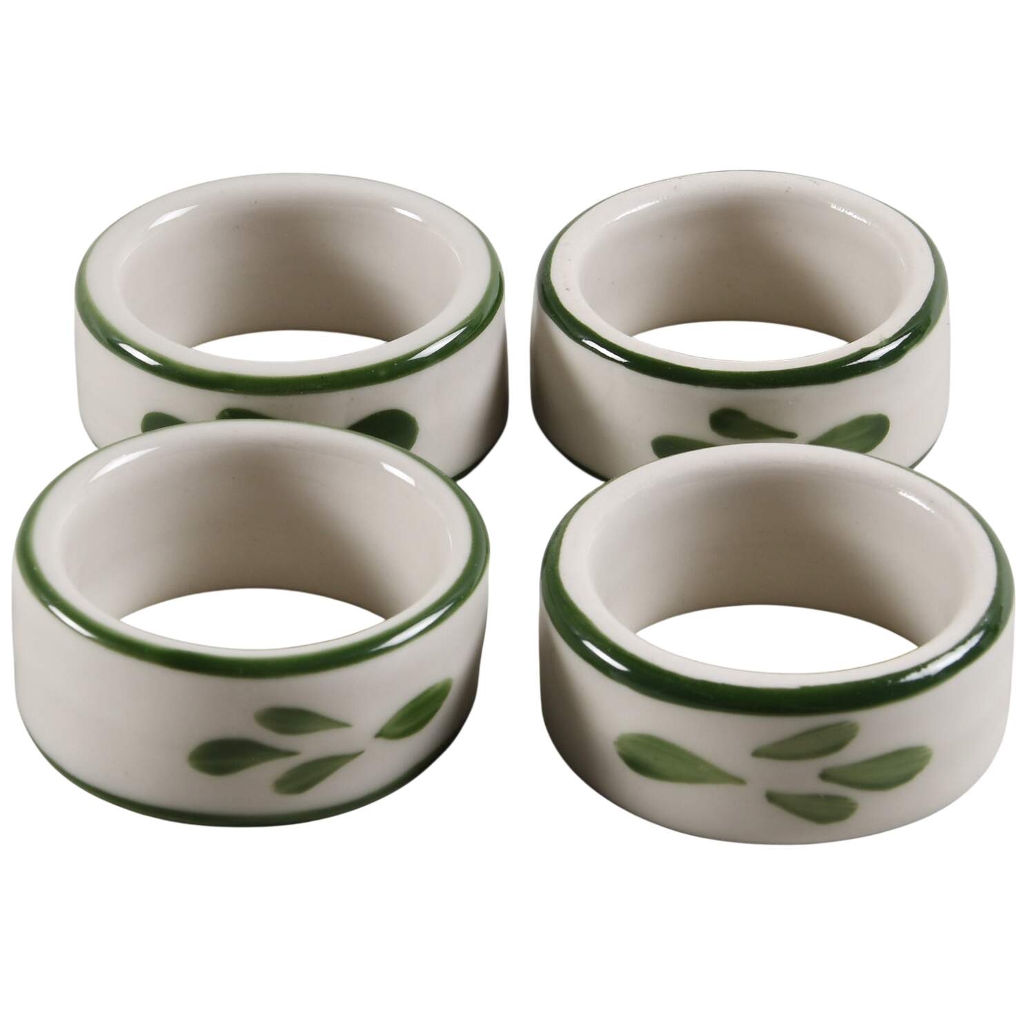 Puebla Palm Leaf Napkin Ring - Set of 4 by Anfora (Mexico)-1