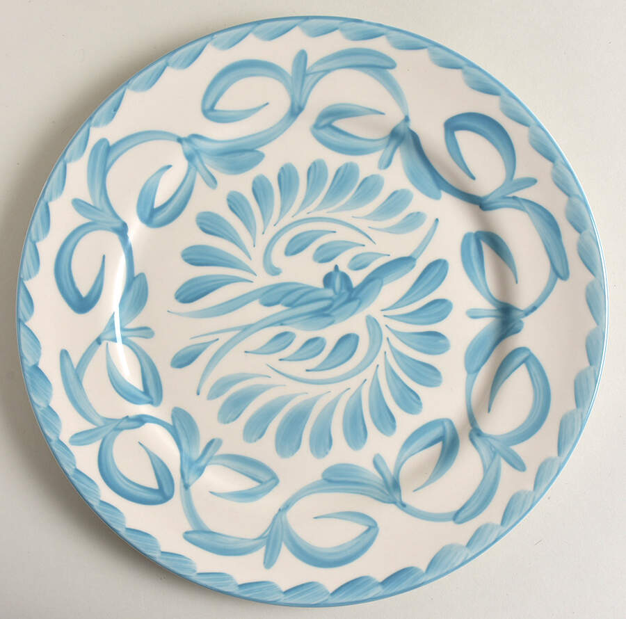 Puebla Blue Lagoon Service Plate (Charger) by Anfora (Mexico)-1