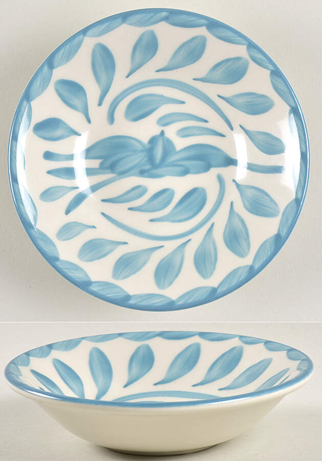 Puebla Blue Lagoon Fruit/Dessert (Sauce) Bowl by Anfora (Mexico)-1