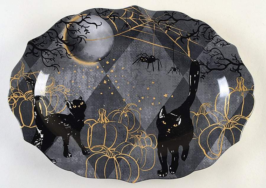 Scaredy 14" Oval Serving Platter by 222 Fifth (PTS)-1