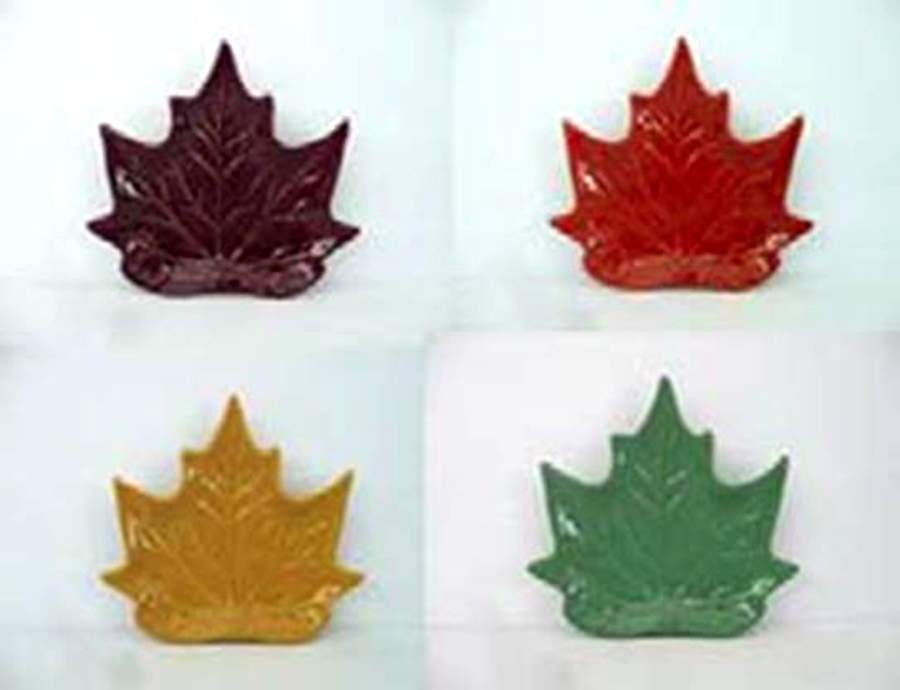 Harvest Leaf Shape Salad Plate by American Atelier-1