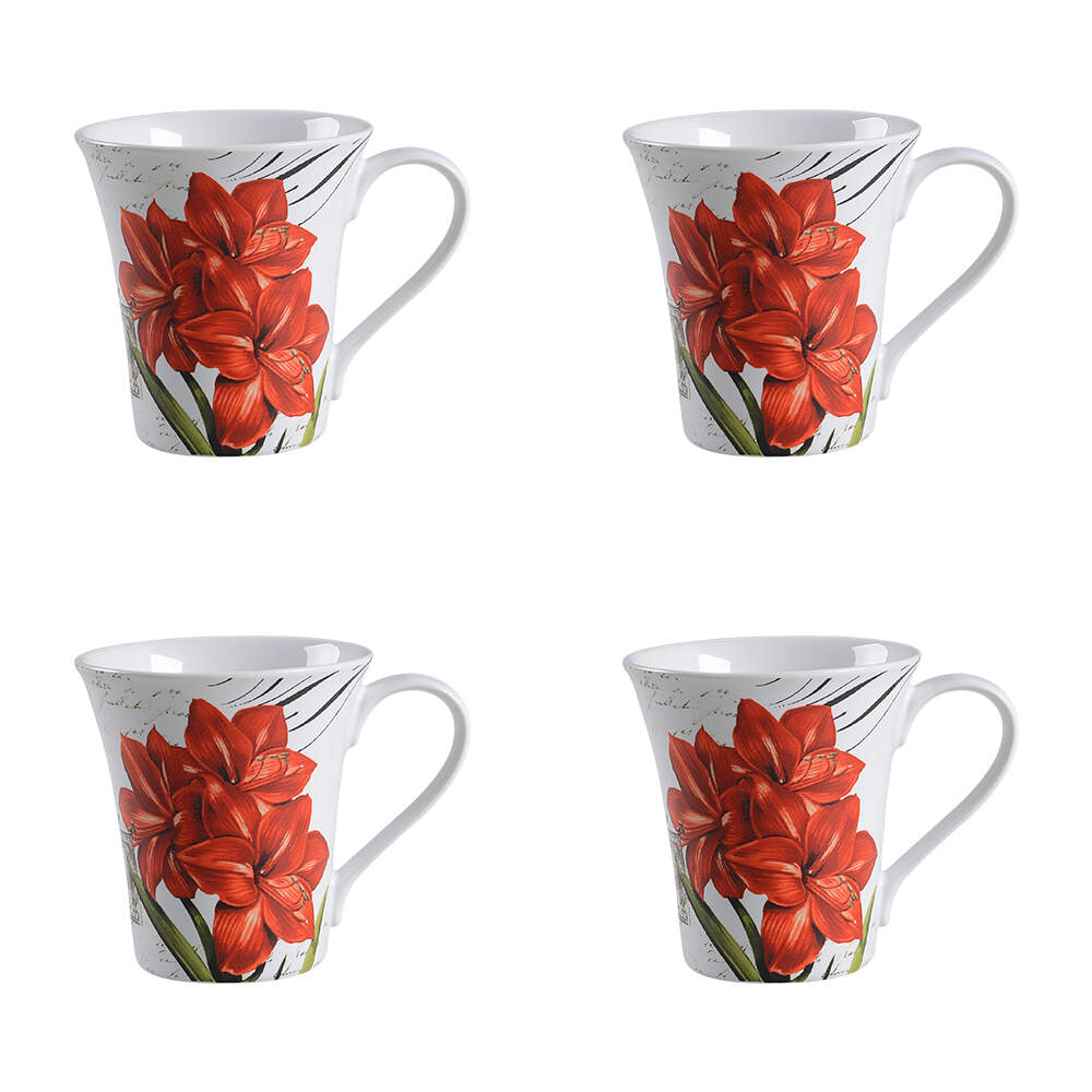 Winter Cheer Bird Mug - Set of 4 by 222 Fifth (PTS)-1
