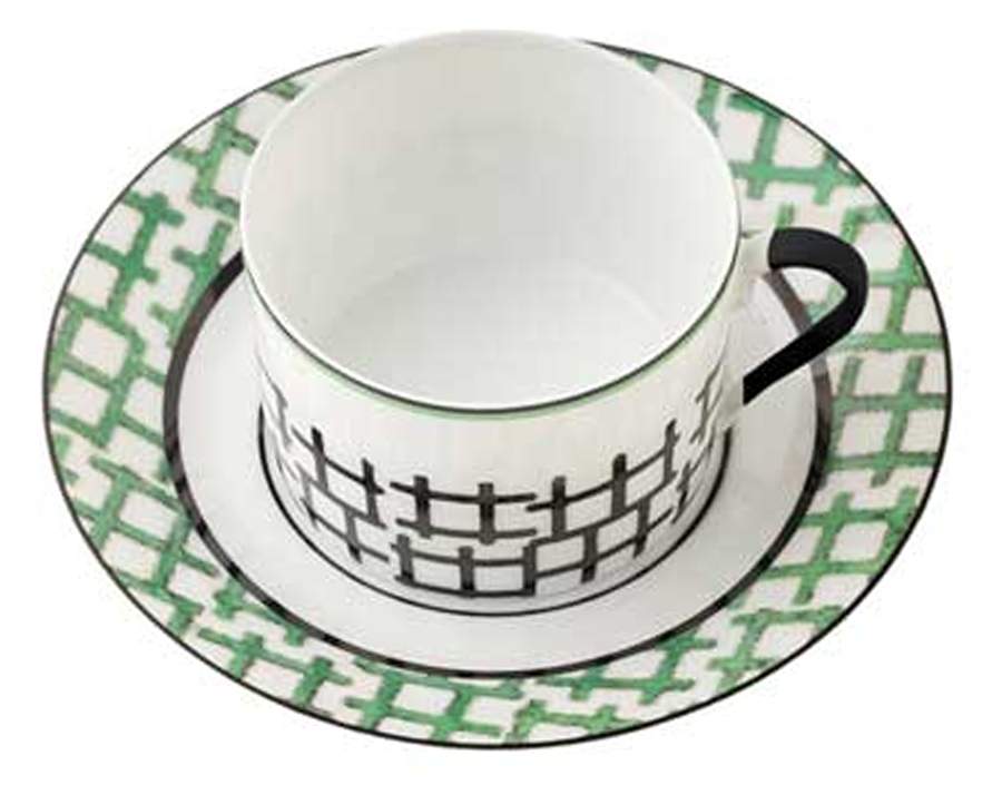 Menta Flat Cup & Saucer Set by Alberto Pinto-1