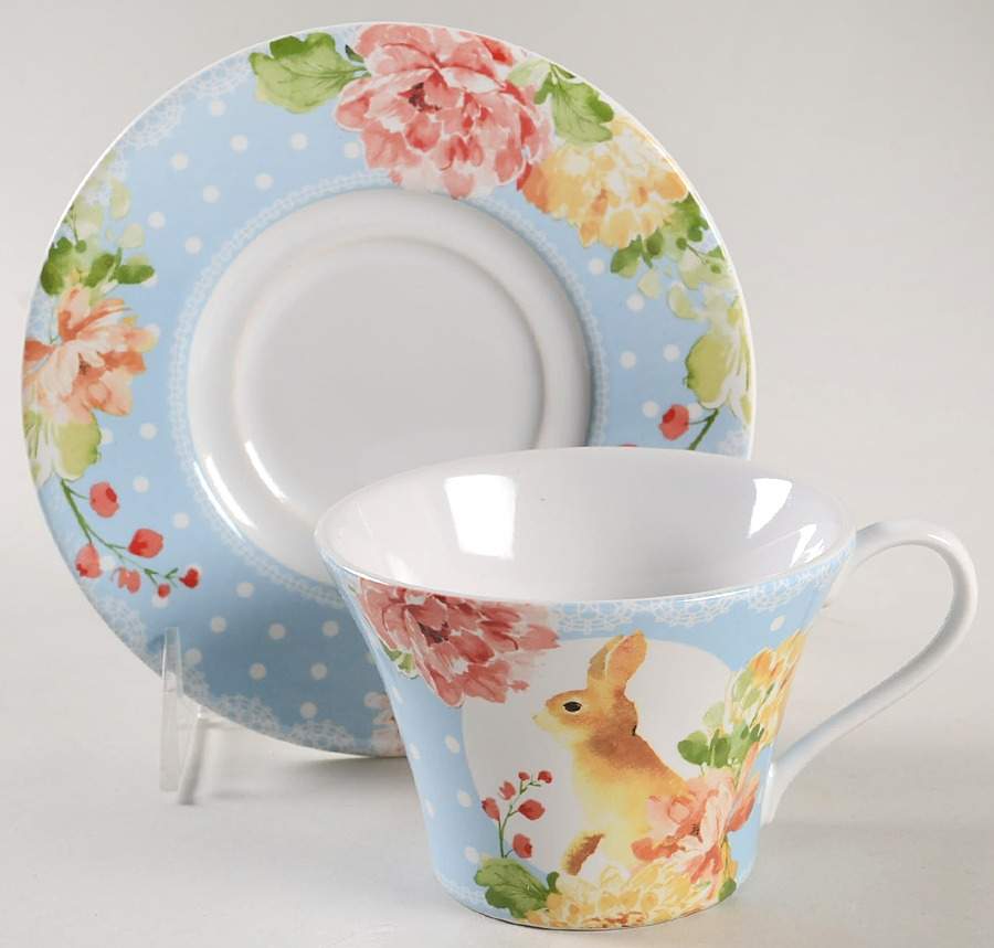 Leanna Flat Cup & Saucer Set by 222 Fifth (PTS)-1