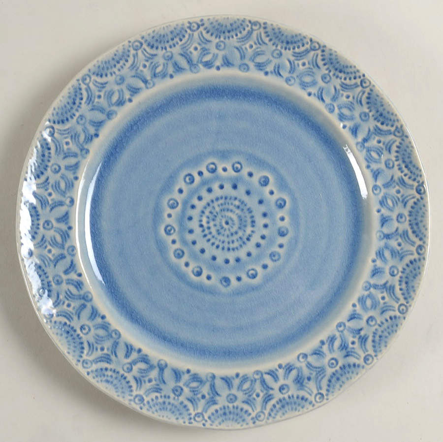 Old Havana Iris Blue Salad Plate by Anthropologie-1
