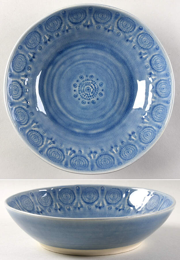 Old Havana Iris Blue 8" Soup/Pasta Bowl by Anthropologie-1