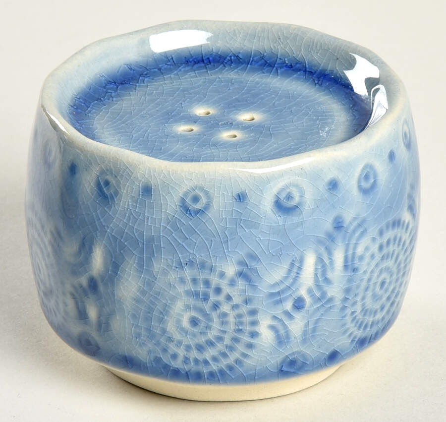 Old Havana Iris Blue Pepper Shaker by Anthropologie-1