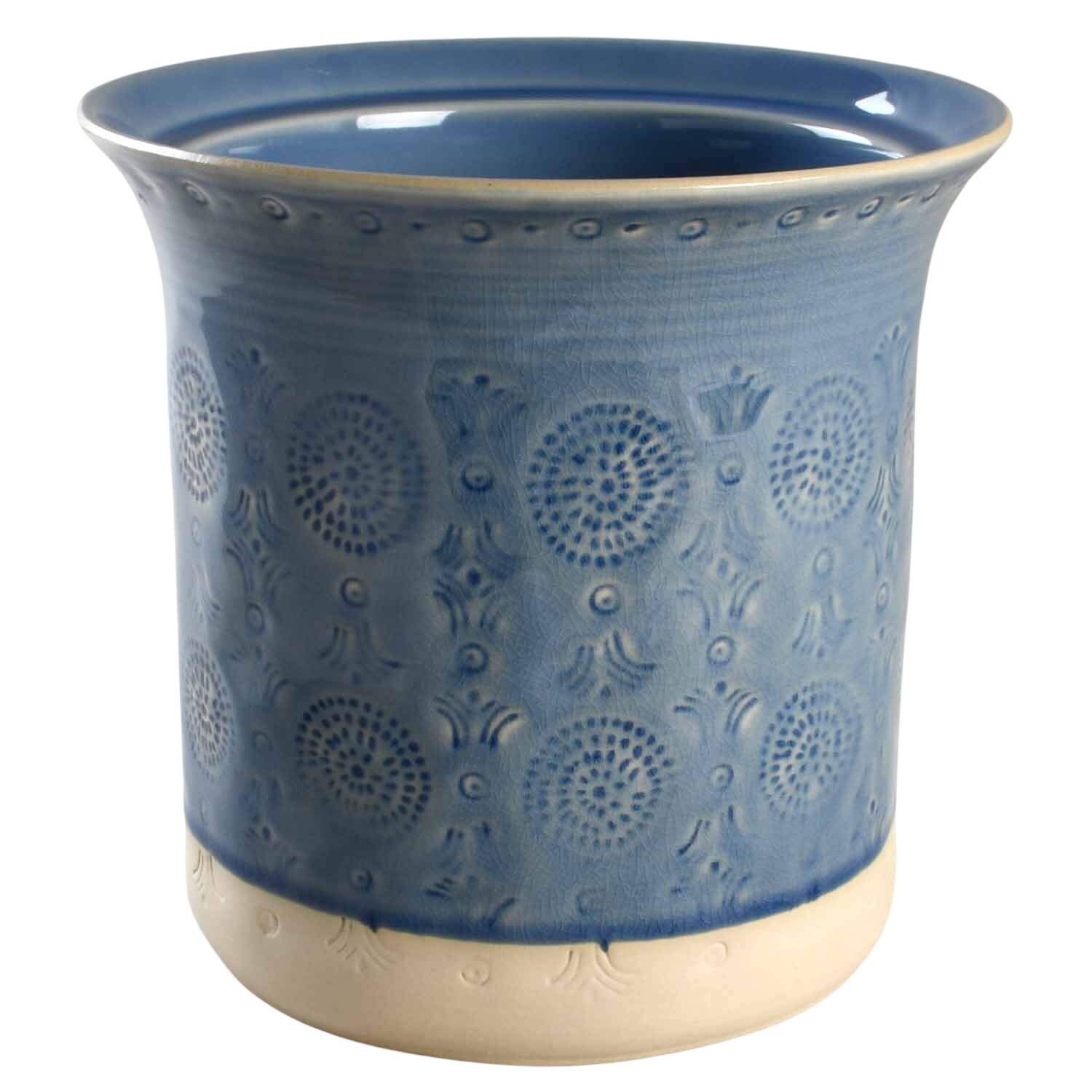 Old Havana Iris Blue Medium Canister No Lid by Anthropologie-1