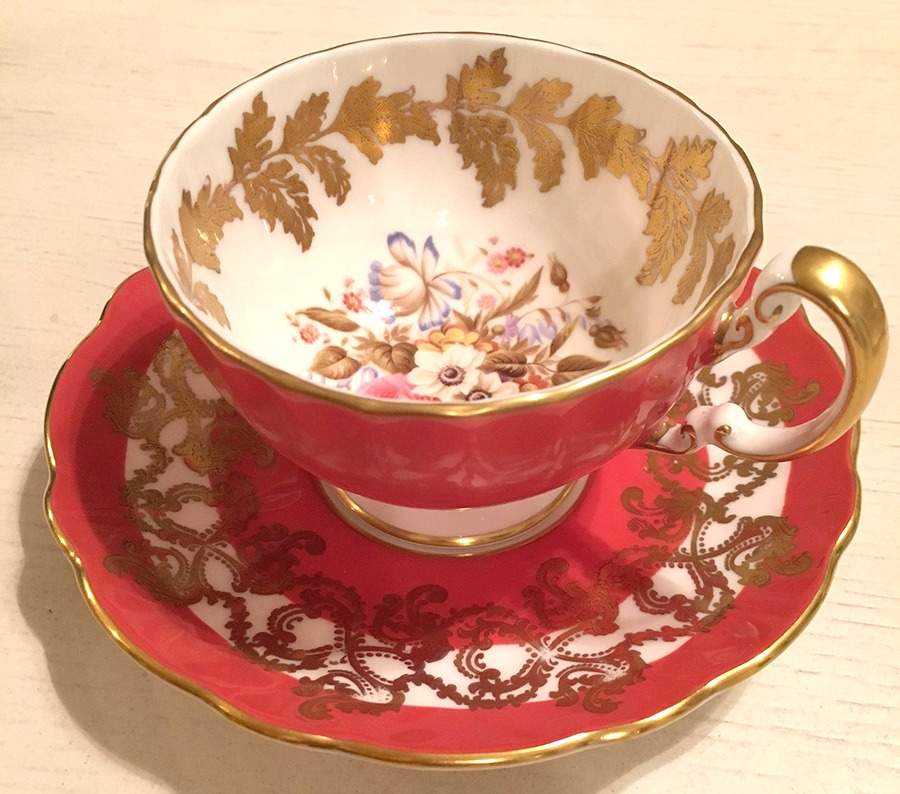 2960 Footed Cup & Saucer Set by John  Aynsley & Sons-1