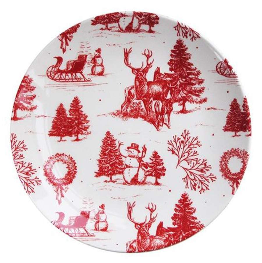 Holiday Toile Salad Plate by American Atelier-1