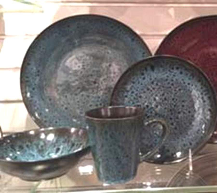 Terra Slate Blue Dinner Plate by American Atelier-1