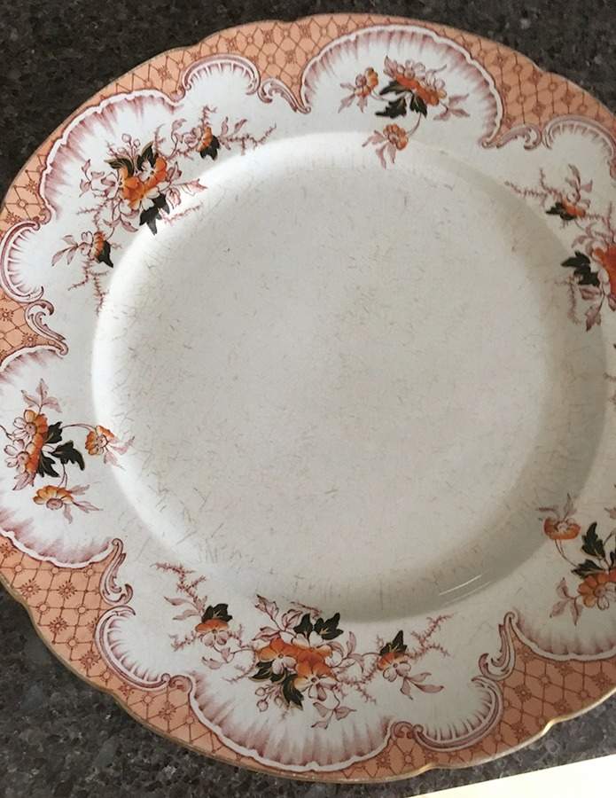 Sarah (Orange) Dinner Plate by Ashworth Bros-1