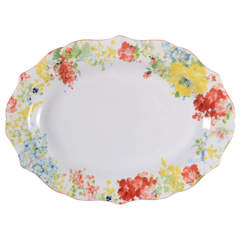 Jules 14" Oval Serving Platter by 222 Fifth (PTS)-1