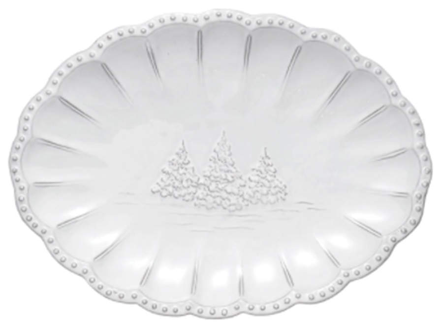 Bella Natale 12" Oval Serving Platter by Arte Italica-1