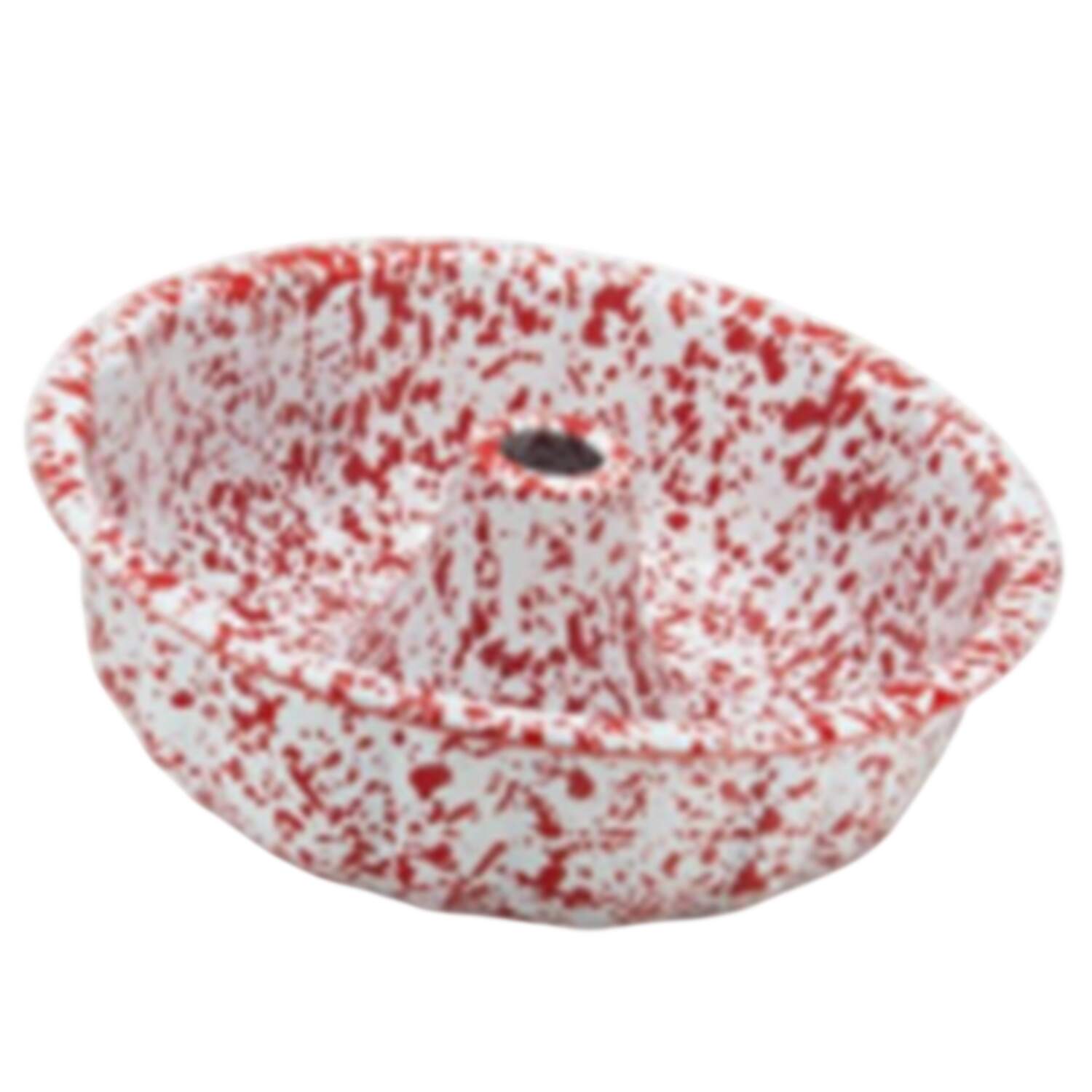 Splatterware Red Bundt Pan by Crow Canyon Home-1