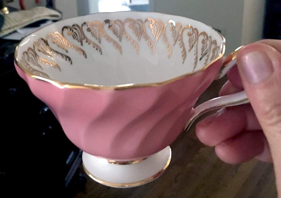 2124 Pink Footed Cup by John  Aynsley & Sons-1