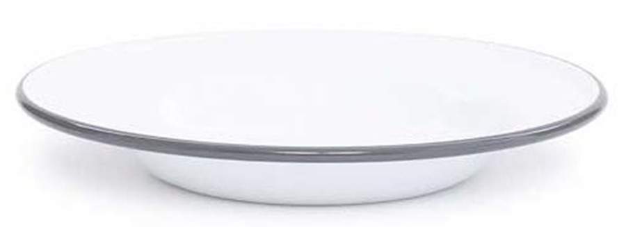 Vintage Solid Grey Deep Salad Plate by Crow Canyon Home-1