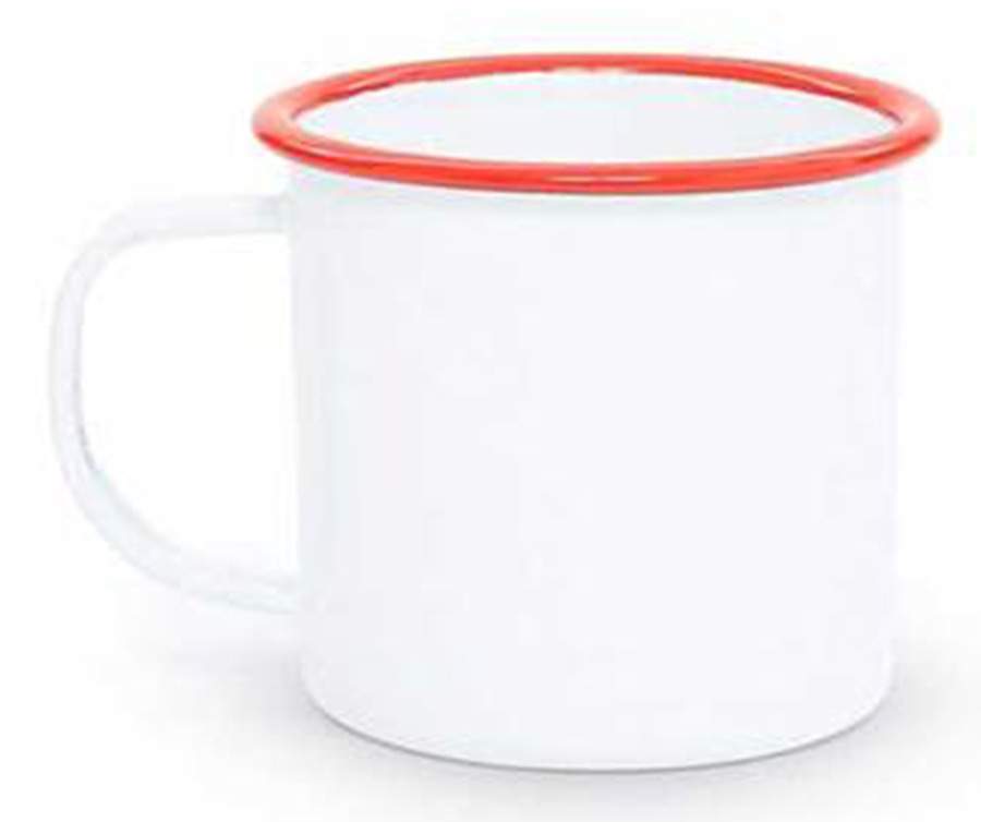 Vintage Solid Red Mug by Crow Canyon Home-1