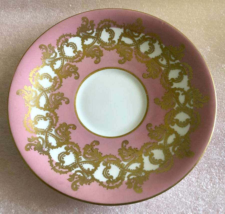 1215 Pink Saucer by John  Aynsley & Sons-1