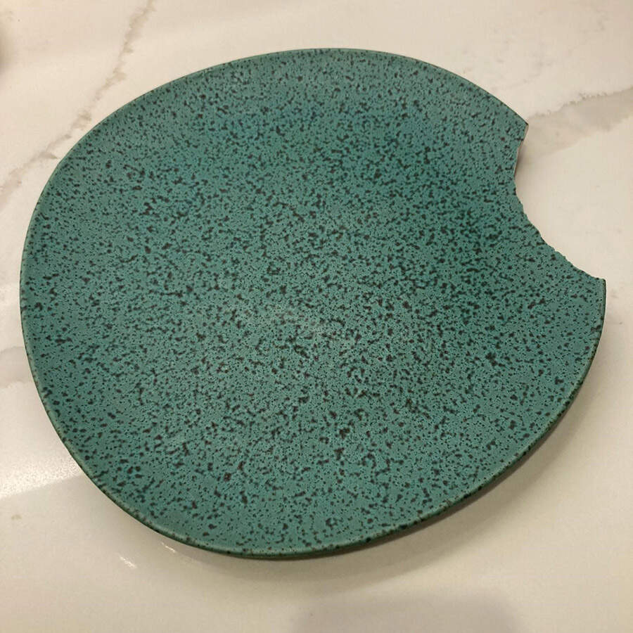 Zoysia Turquoise Dinner Plate by Anthropologie-1