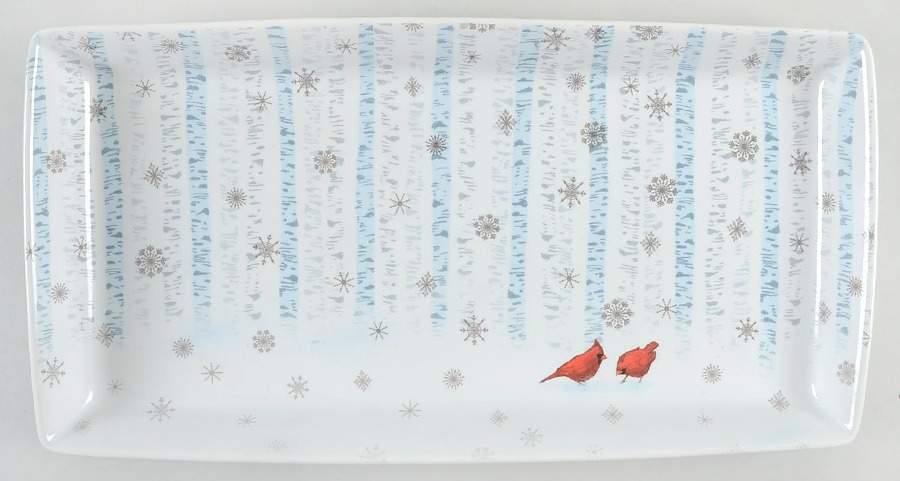 Cardinal in the Woods 13" Rectangular Serving Platter by 222 Fifth (PTS)-1