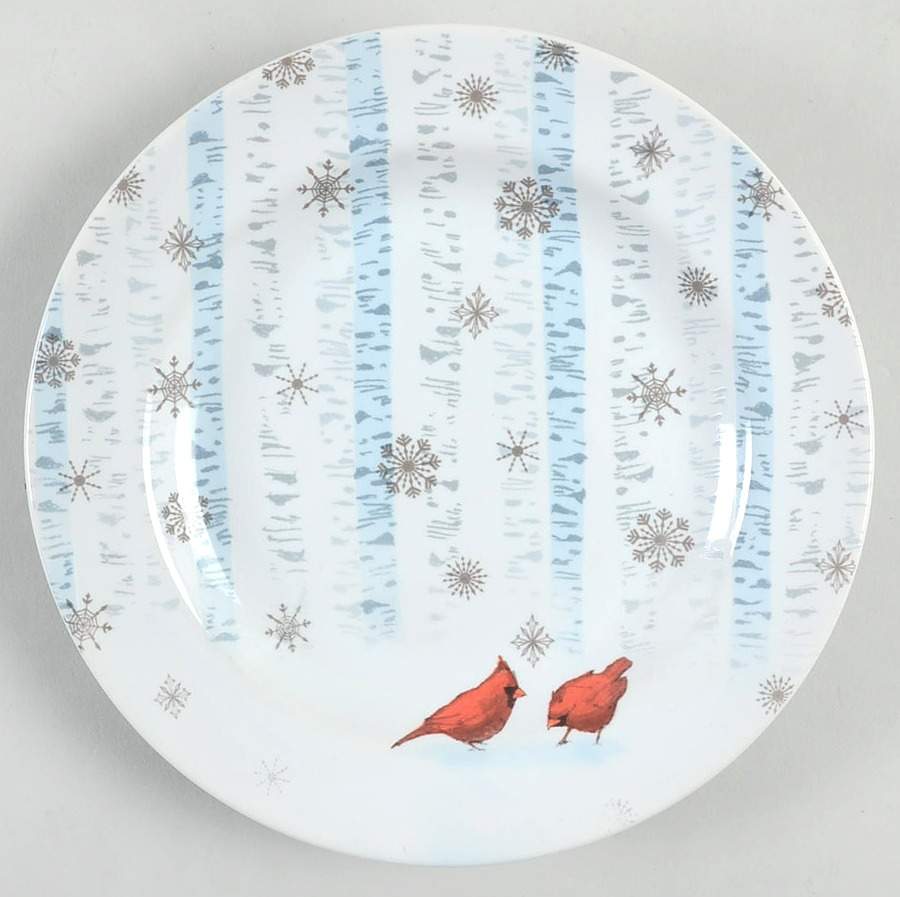 Cardinal in the Woods Appetizer Plate by 222 Fifth (PTS)-1