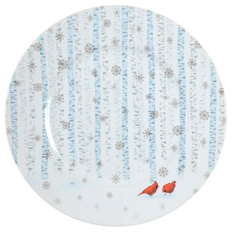 Cardinal in the Woods Dinner Plate by 222 Fifth (PTS)-1