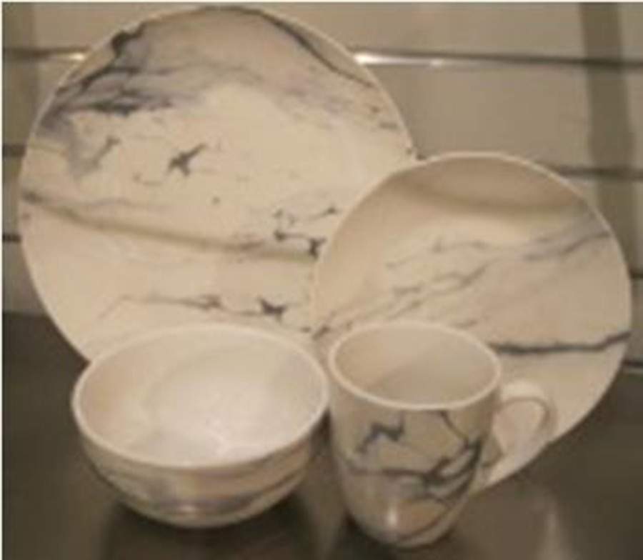 Marble Gray Dinner Plate by American Atelier-1